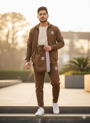 Premium Brown Tracksuit Set for Men